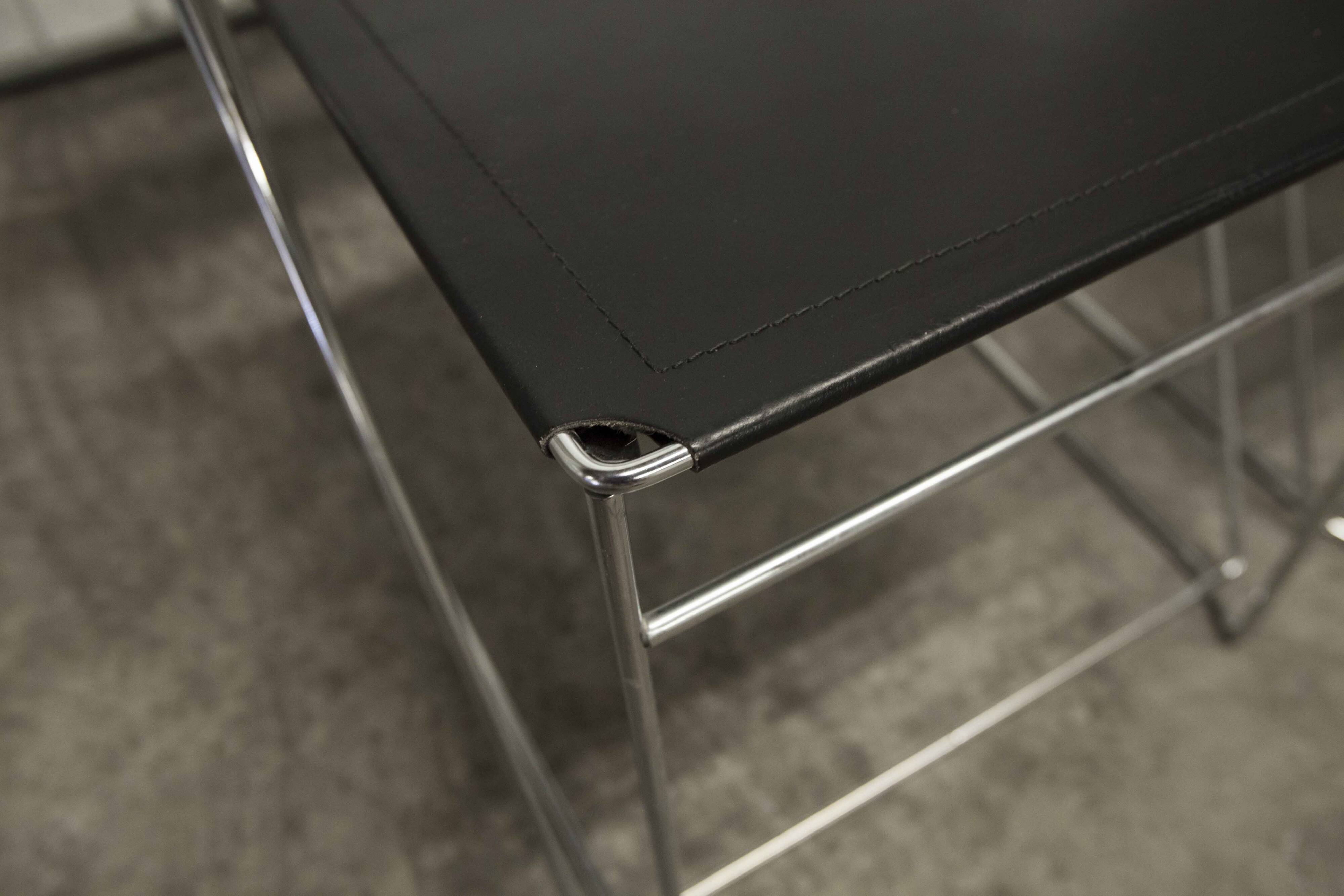 Set of 3 minimalist X line chairs by Niels Jorgen Haugesen for Hybodan