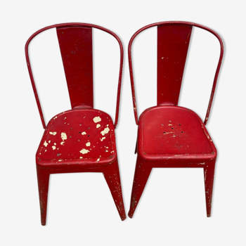 Pair of 1950 Tolix chairs