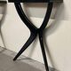 Console from the 1950s in ebonised wood and green marble.