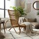 Fauteuil vintage en rotin / fauteuil une place / chaise lounge