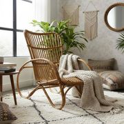 Fauteuil vintage en rotin / fauteuil une place / chaise lounge