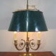 Lampe bouillotte aux aigles XIX ème style Empire en bronze à 3 bras de lumière