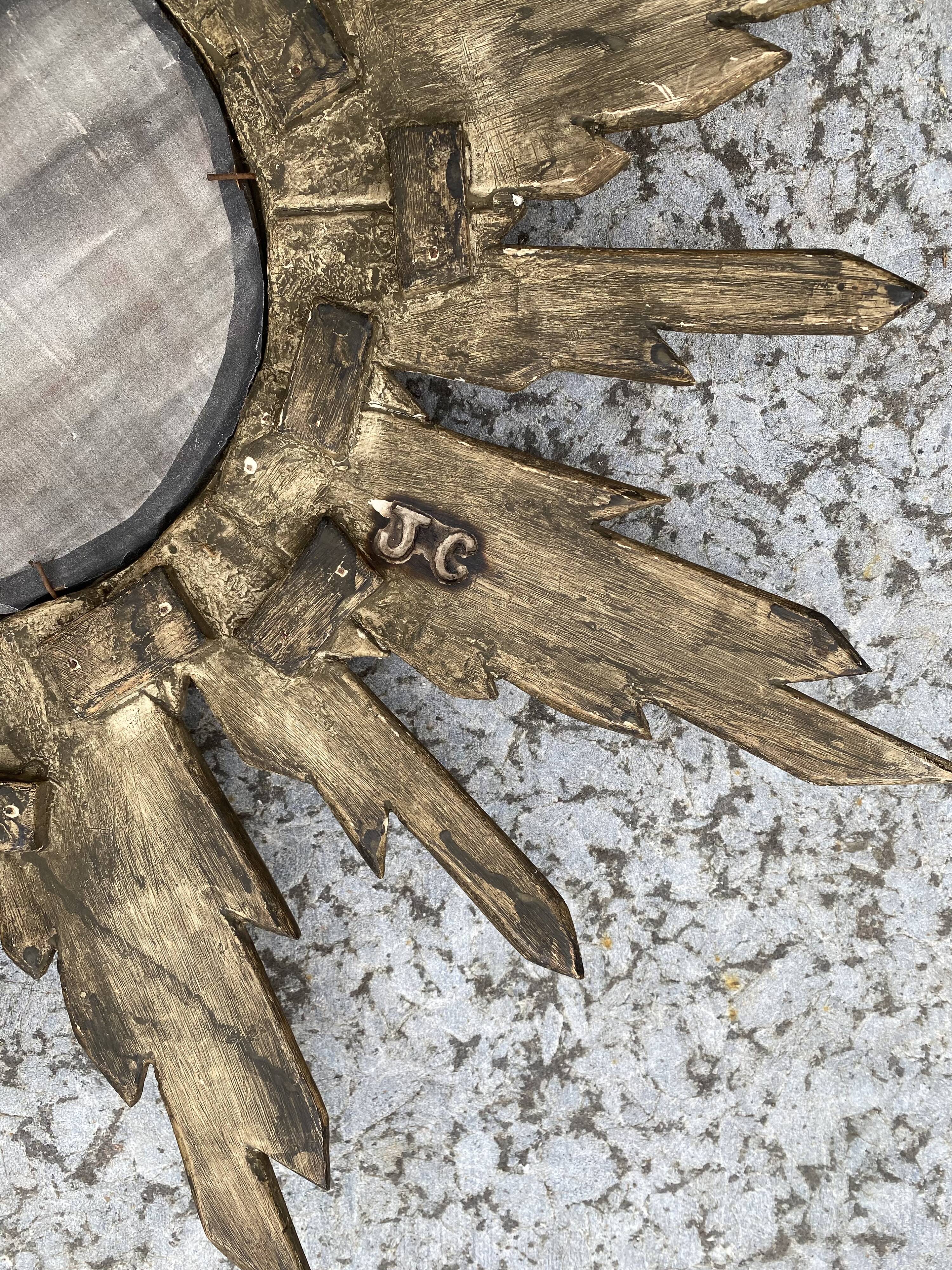 Genuine antique sun mirror