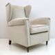 Fauteuils en velours italiens modernes du milieu du siècle, attribués à Gio Ponti, années 1950