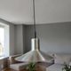 Brushed metal vintage suspension / seventies chandelier