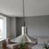 Brushed metal vintage suspension / seventies chandelier