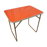 Camping folding orange Lafuma Chantazur 70's table