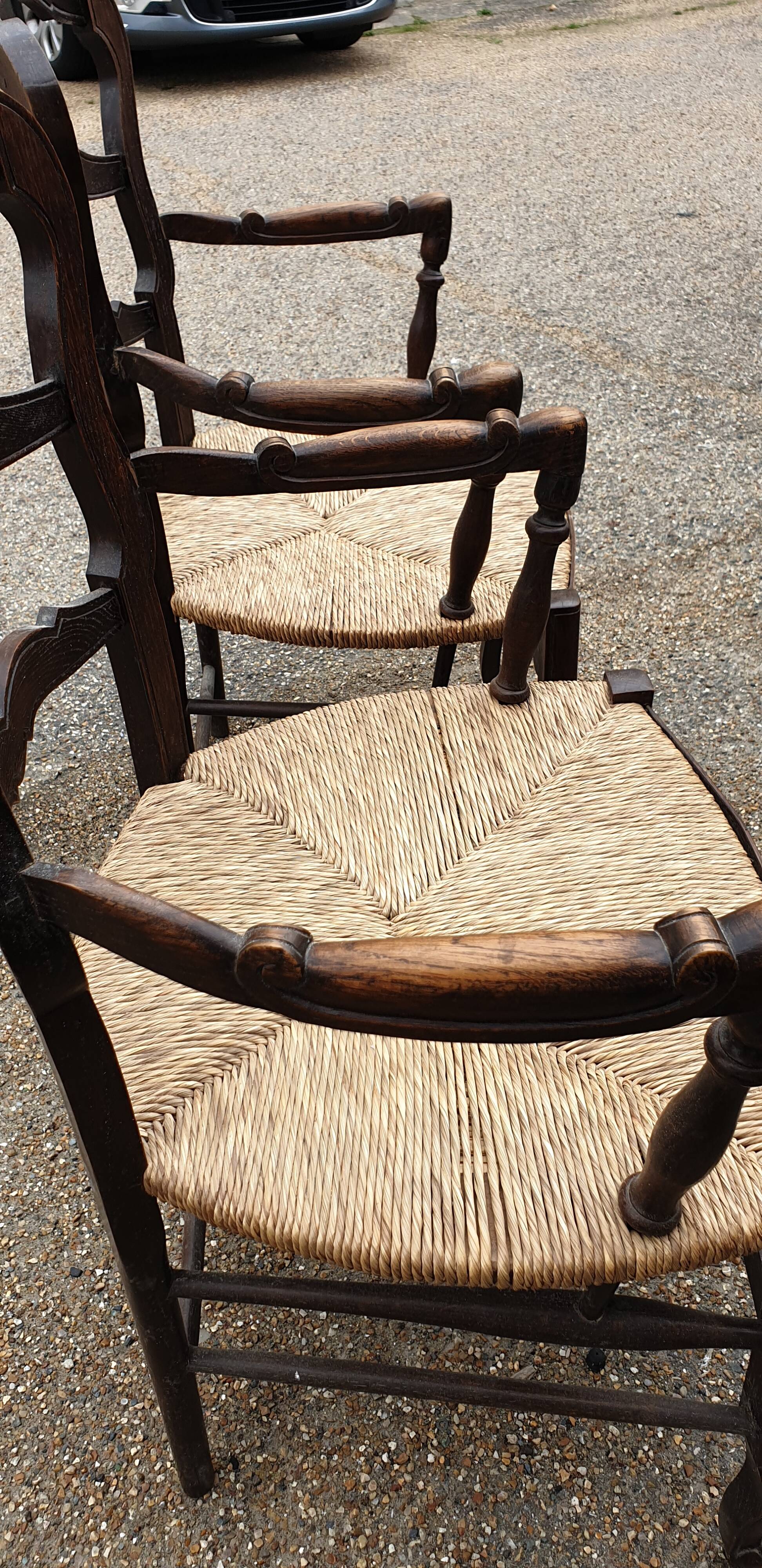 Pair of rustic Provençal armchairs