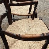 Pair of rustic Provençal armchairs