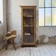 19th-century English pine display cabinet