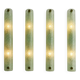 Contemporary Modern Green Graniglia ”Canalina" Murano Glass Wall Sconce-Set