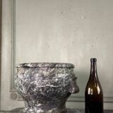 Large grey marble mortar from the Ardennes, 18th century.