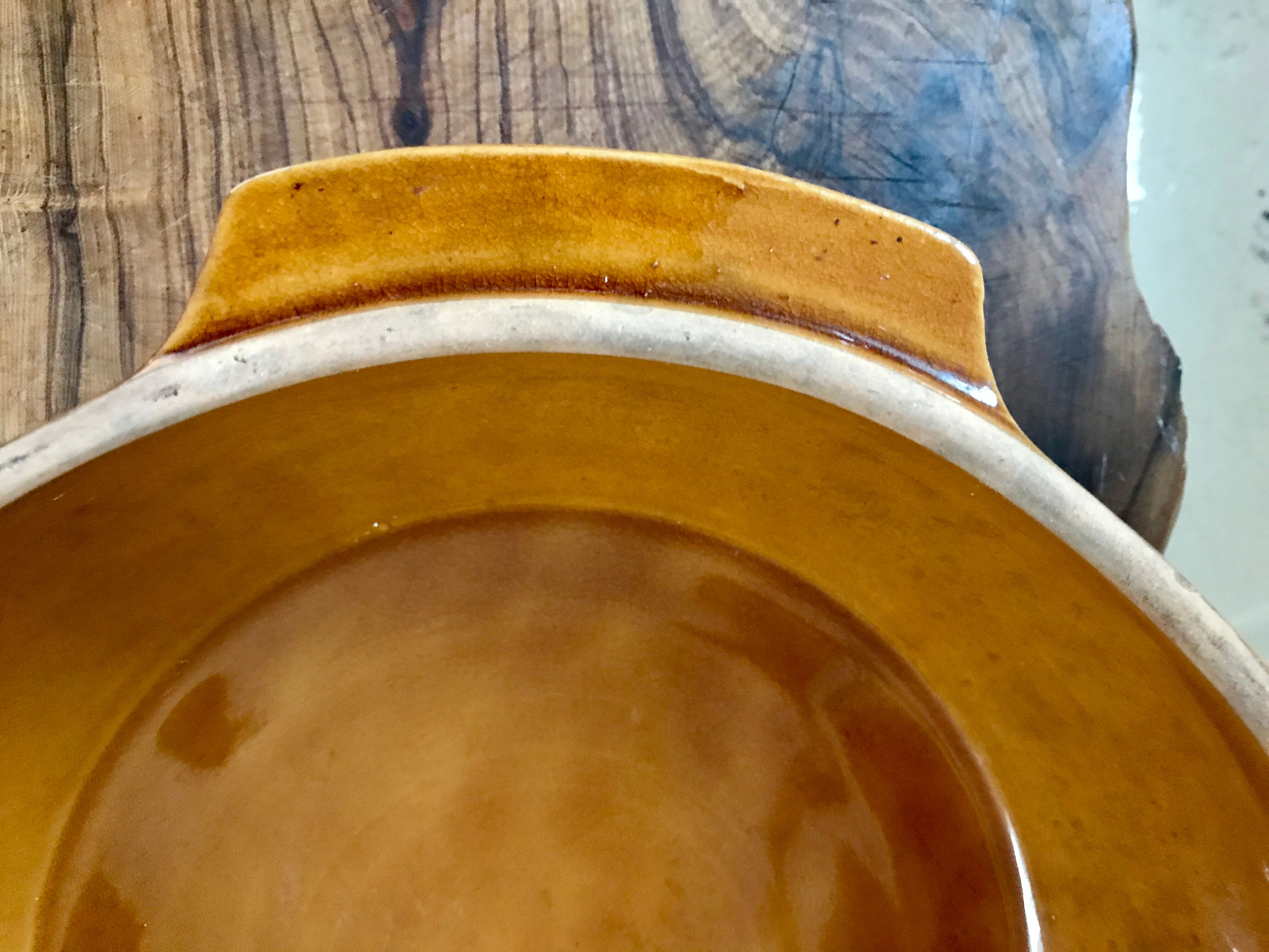 Glazed terracotta dish