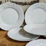 Six vintage Philippe Deshoulières Limoges California porcelain bread plates