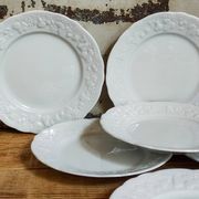 Six vintage Philippe Deshoulières Limoges California porcelain bread plates