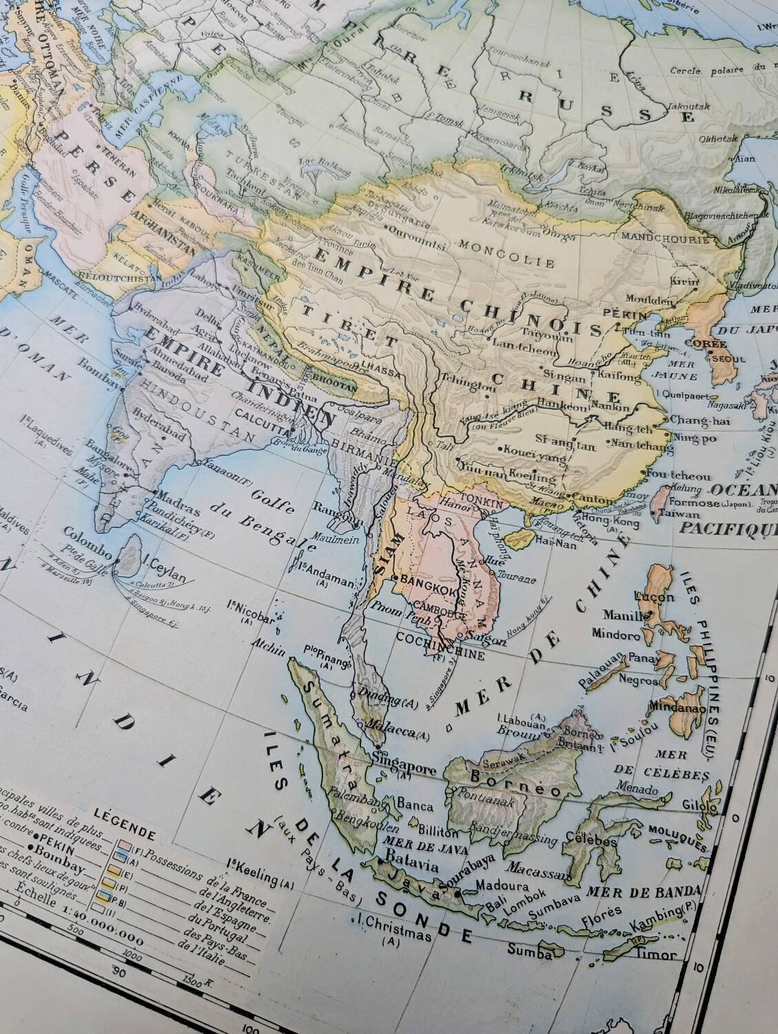 Printed in 1900, the states of Asia.