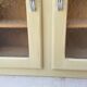 Top buffet glass doors 50s patinated almond green