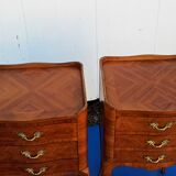 Pair of rosewood bedside tables