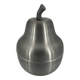 Brushed aluminum pear-shaped ice bucket