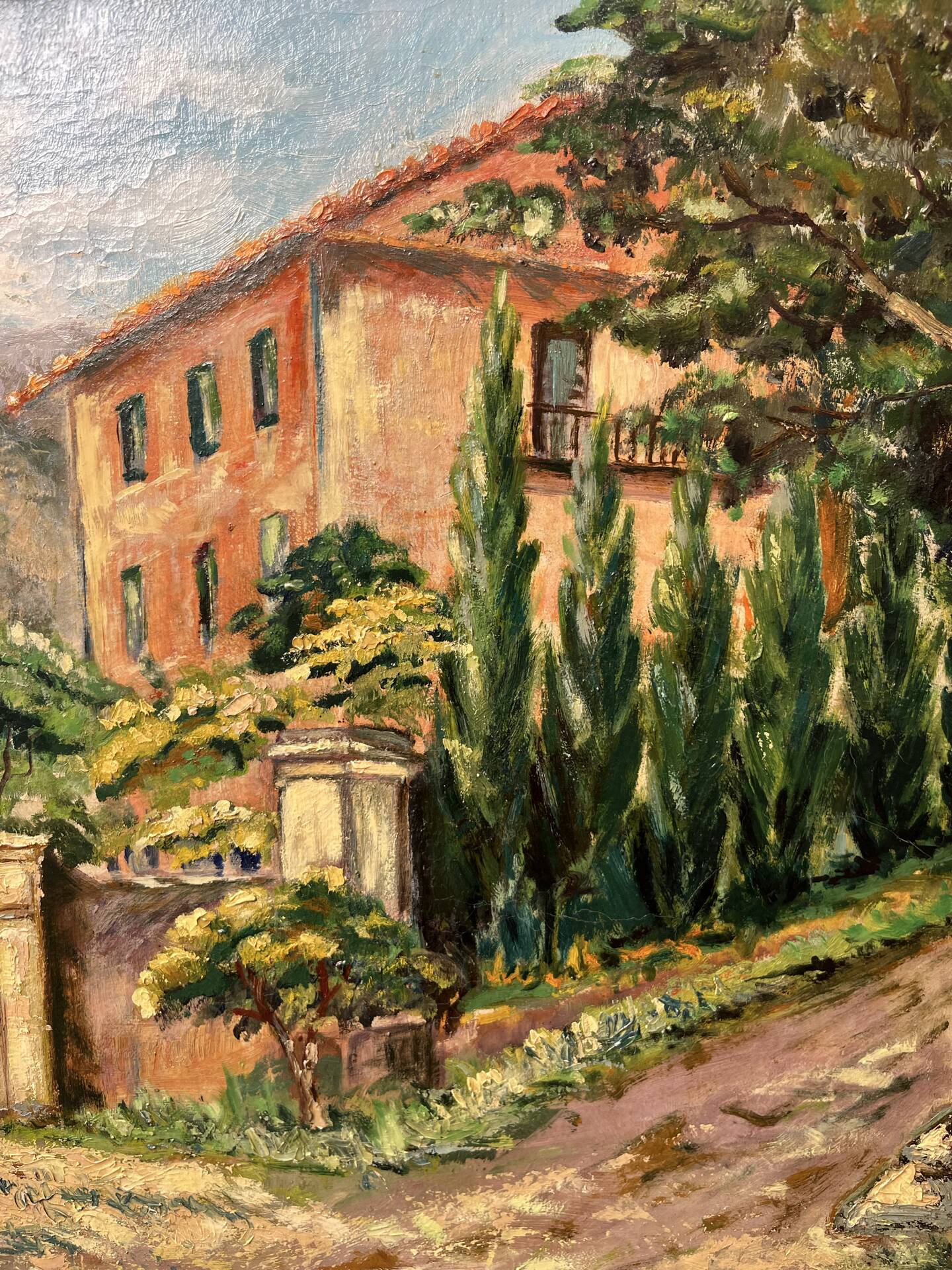Oil on canvas wooden frame "In the Esterel"