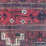 Antique tribal rug turkmen belutch 19th century handmade 104x237 cm