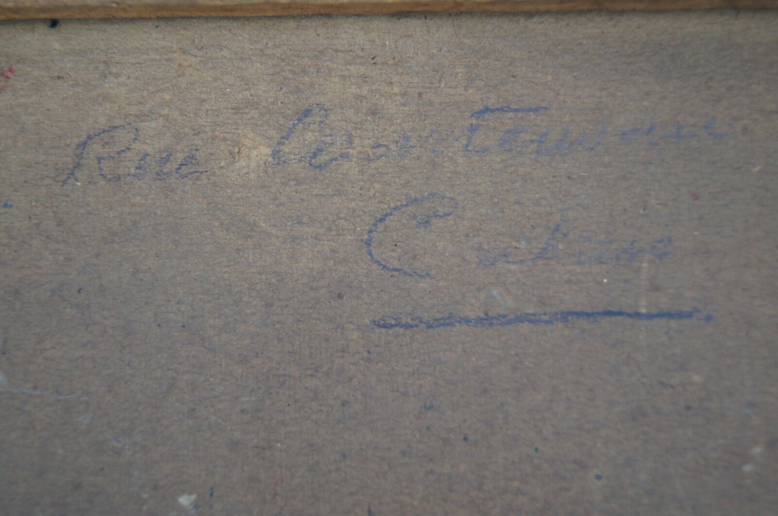 Oil on cardboard "The Street" signed and dated "Gillot 1918"