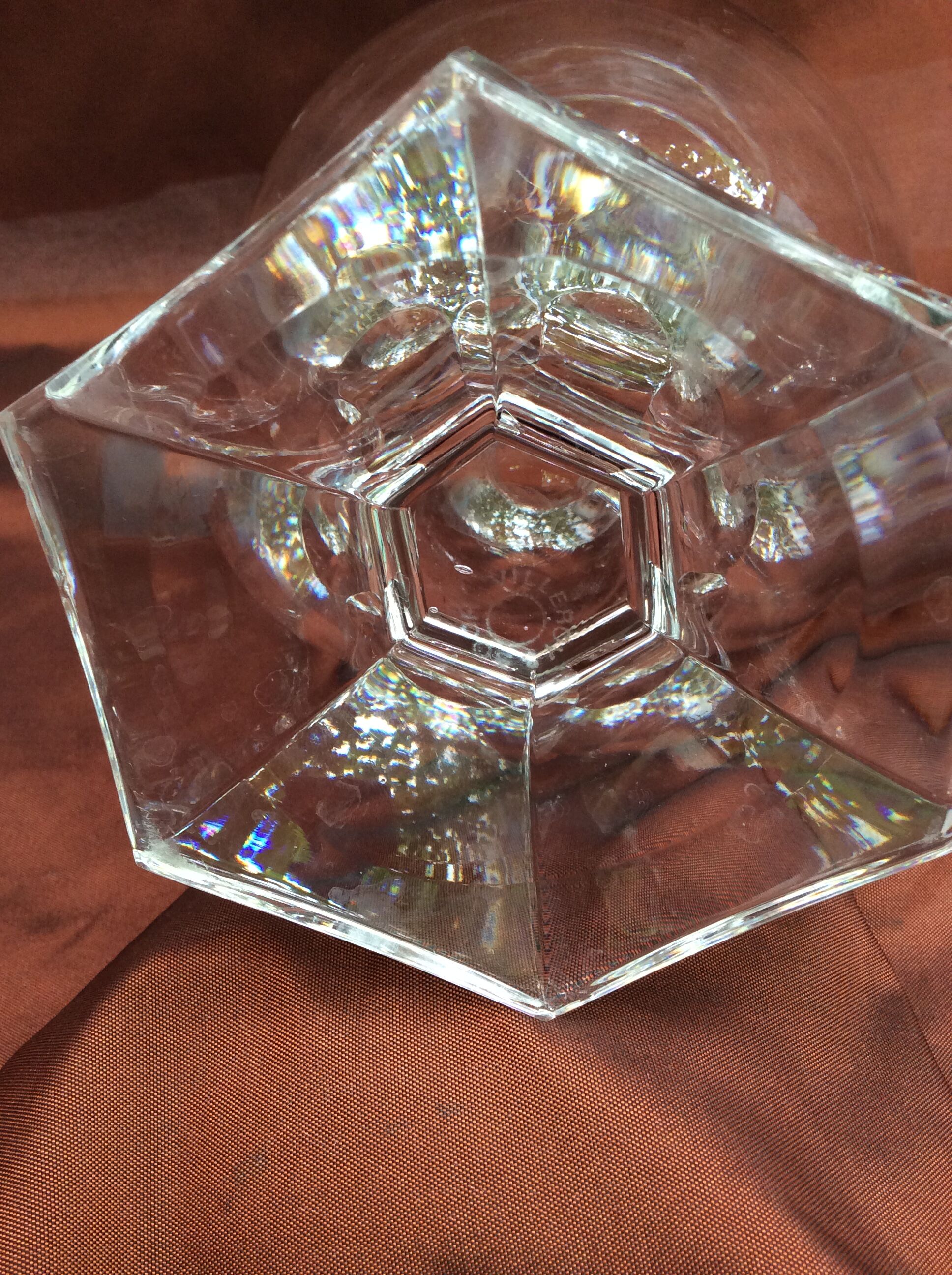 Crystal pitcher stamped Villeroy Boch