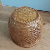Basket basket in woven rattan wicker