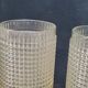 Pair of globe lampshades for wall lamp or lighting lamp in molded pressed glass