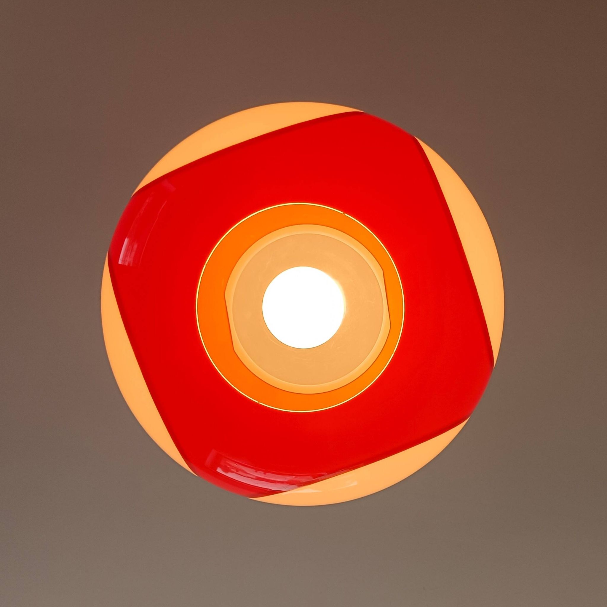 Orange/white bug-eye UFO pendant lamp – Massive