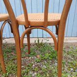 3 chaises de bistrot anciennes avec cannage
