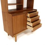Scandinavian teak bookcase chest of drawers, Sweden, 1960