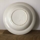 Vintage hollow dish in royal blue arabesque earthenware