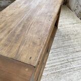 Two-sided central island counter in pine 220cm