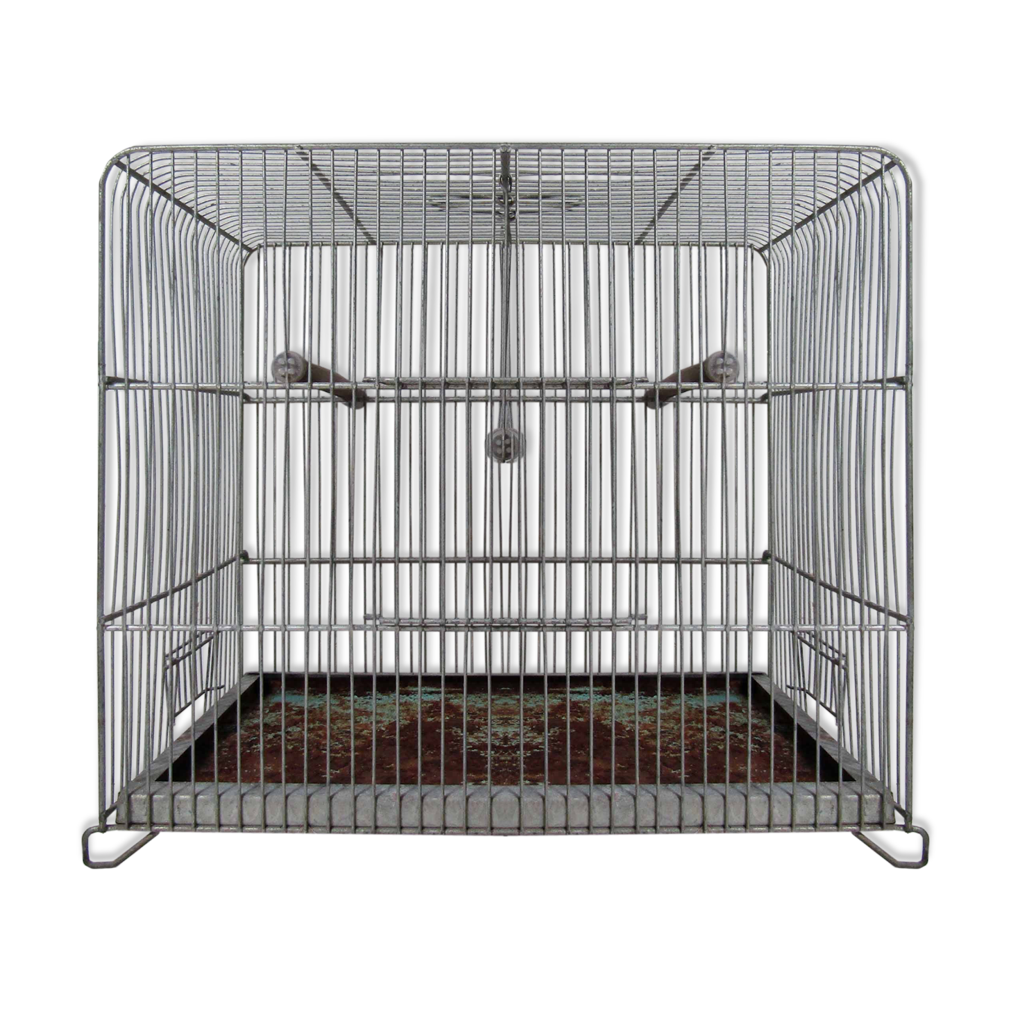 Old vintage mint green bird cage