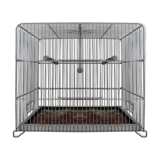 Ancienne cage à oiseau vert mint métal vintage