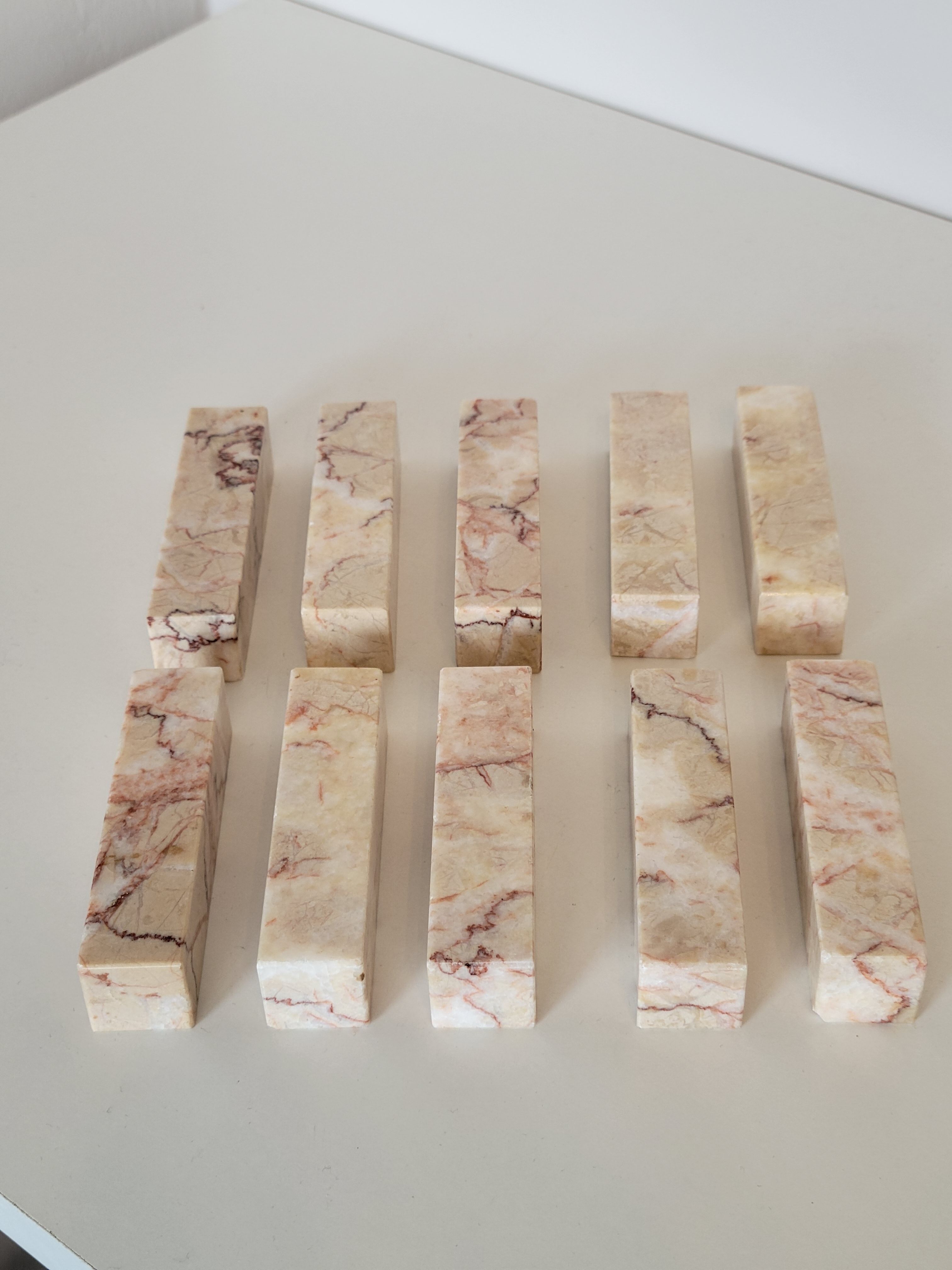 10 covered stand vintage marble knife holder