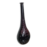 Empoli glass bottle, honeycomb pattern, 1960s