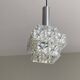 Diamond point plexiglass suspension light and aluminium