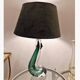 Vintage lampe val saint lambert en cristal vert