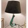 Vintage Val Saint Lambert lamp in green crystal