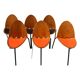 Set of "A6" chairs, Joseph-André Motte for Steiner, wood and leather, 2000s – France