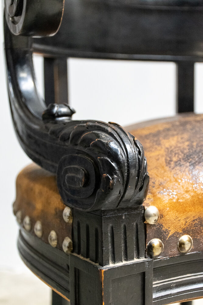 Leather office armchair 1920'