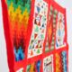 Vintage Berber Kilim, traditional wall tapestry from the popular art of Gafsa