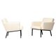 Pair of cream wool lounge chairs Martin Visser SZ48