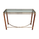 Console Lancel 4 feet 1 tray marbled columns gilded metal