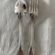 6 silver metal cutlery mesh model