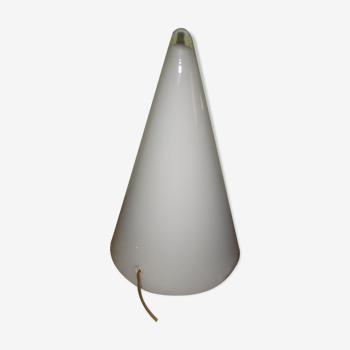 Lamp cone, sce, model teepee, opaline and glass