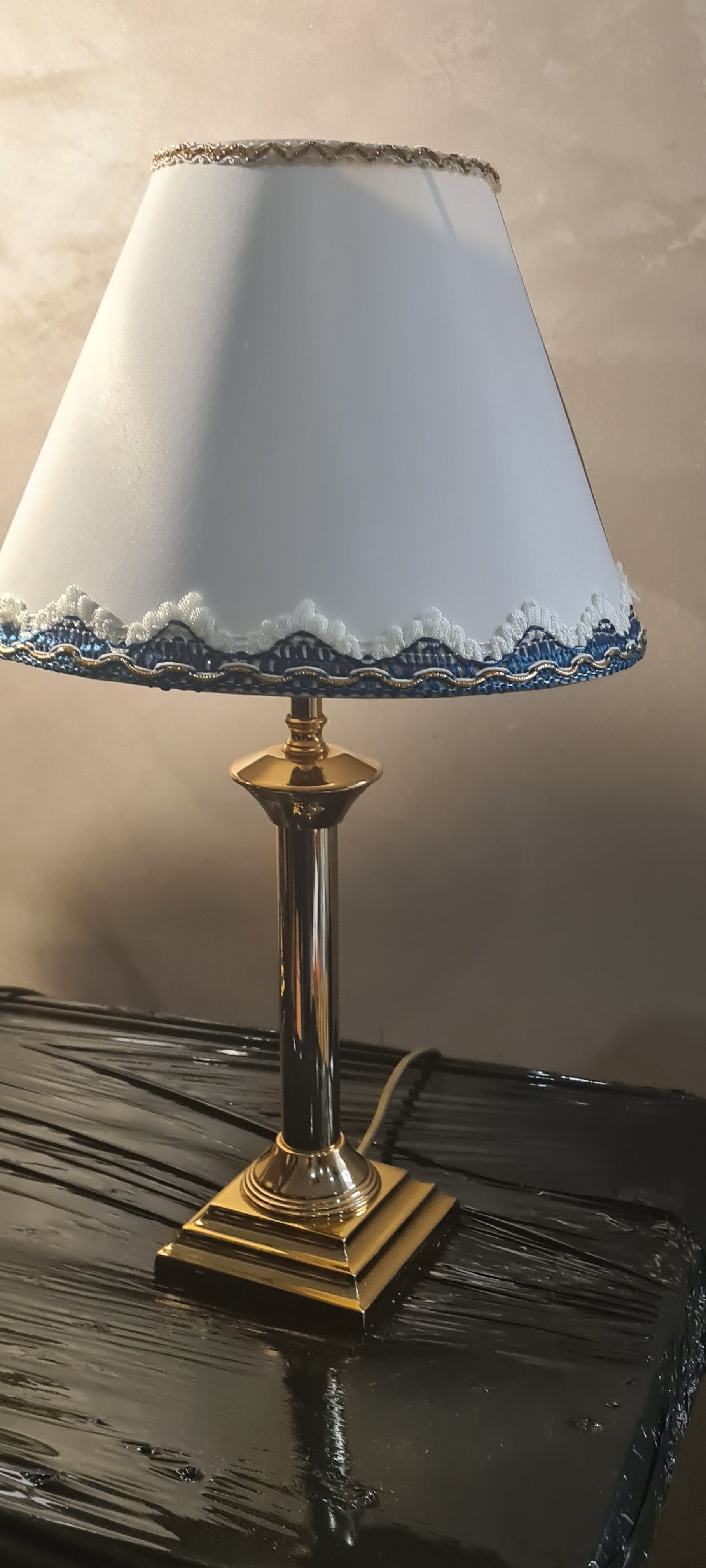 2 lamps deluxe brass chrome and gold, 1970 to 80