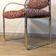 Fauteuil Strafor vintage en acier tubulaire chromé et tissu organique